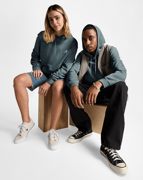Converse Go-To Embroidered Star Chevron Standard Fit Pullover Hoodie