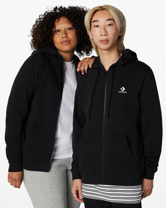 Go-To Embroidered Star Chevron Standard Fit Full Zip Hoodie