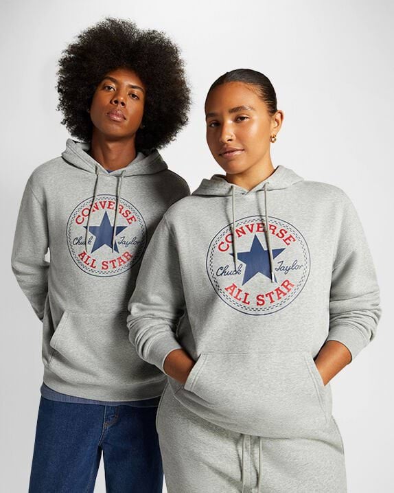 Converse Go-To All Star Patch Standard-Fit Fleece Pullover Hoodie