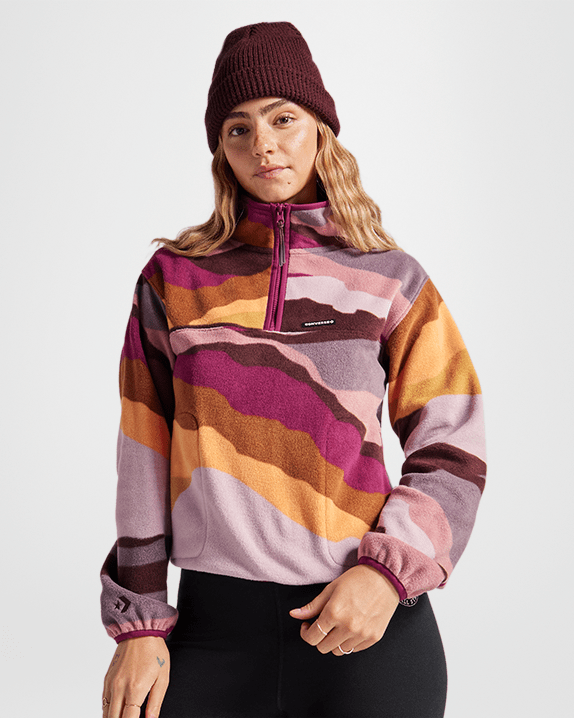 Counter Climate Polar Fleece Abstract Half-Zip Popover