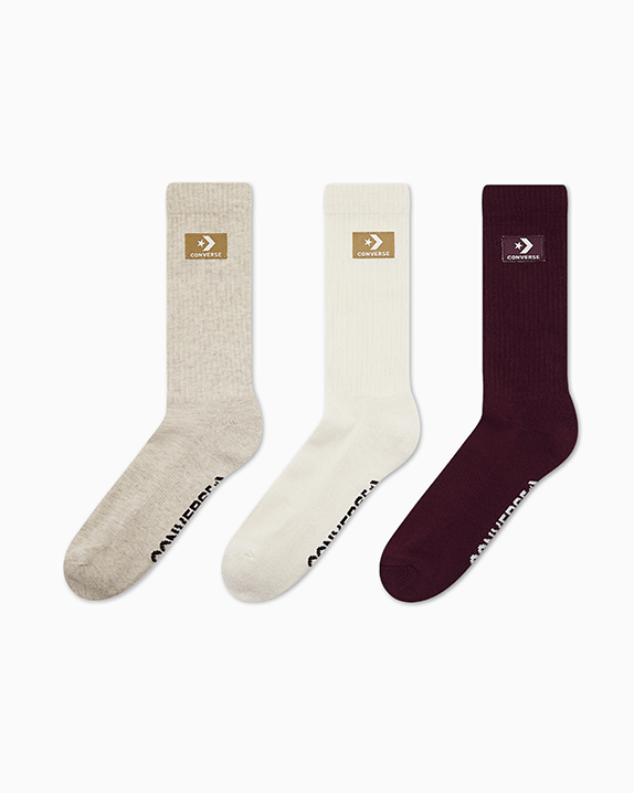 3-Pack Stacked Patch Crew Socks