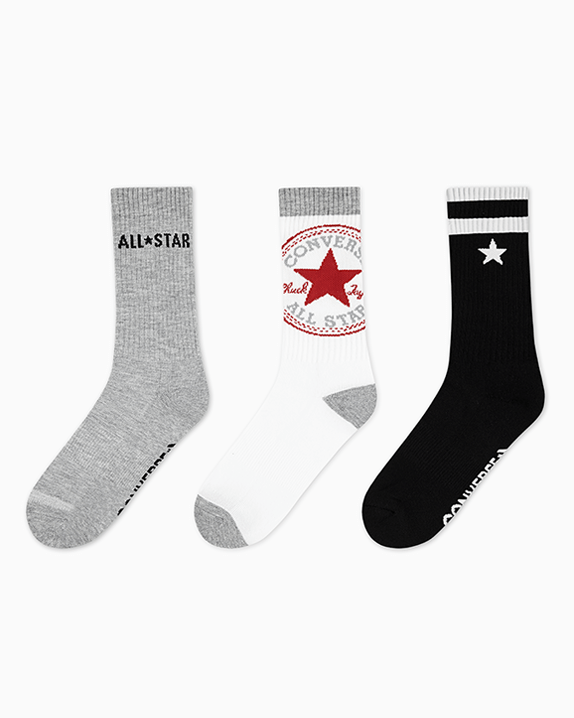 3-Pack Oversized Chuck Patch Crew Socks